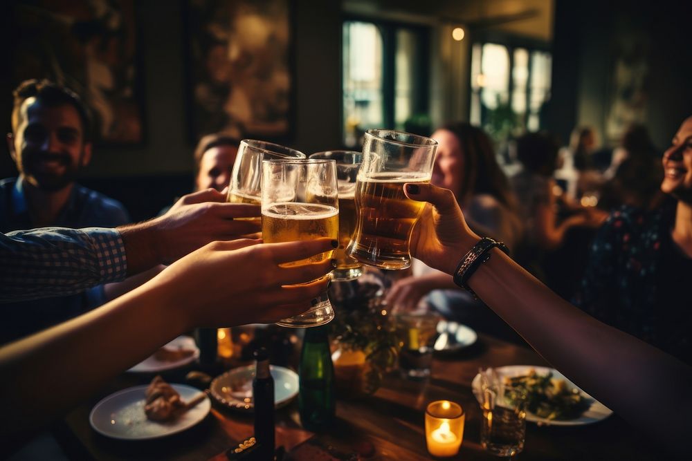 People drink restaurant drinking. AI generated Image by rawpixel.