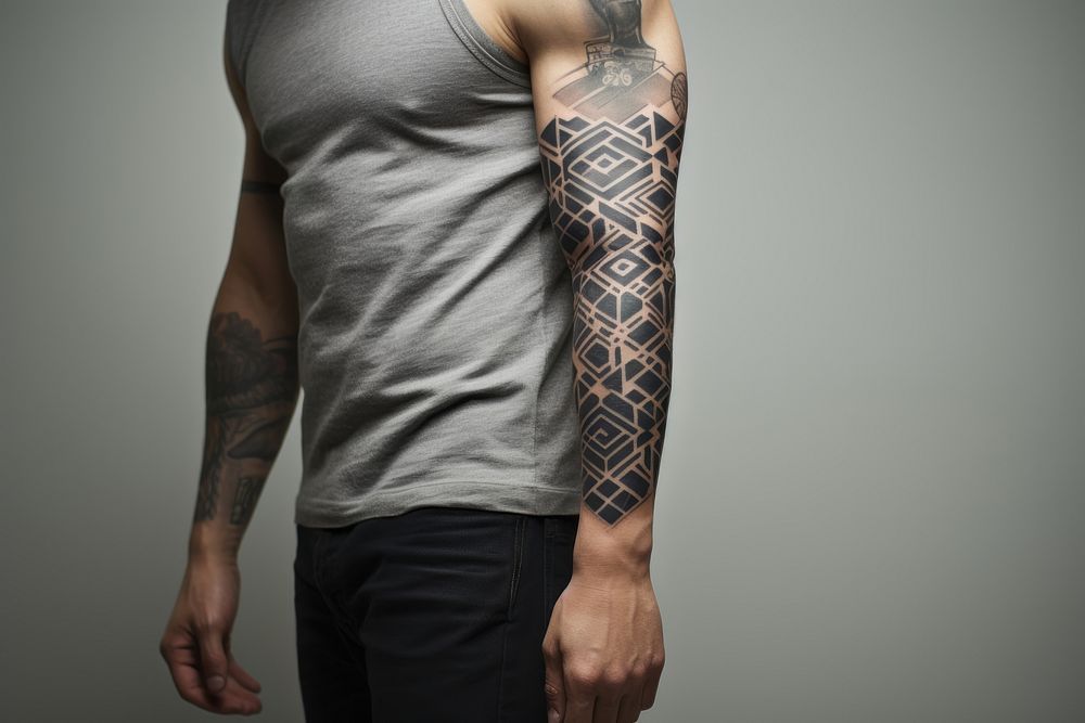 Sleeve tattoo arm individuality. AI generated Image by rawpixel.