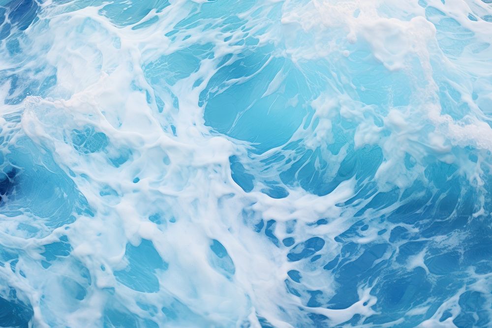 Ocean waves outdoors nature blue. AI generated Image by rawpixel.