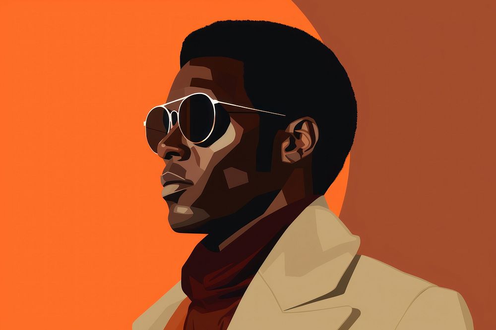 African american man portrait sunglasses adult. AI generated Image by rawpixel.