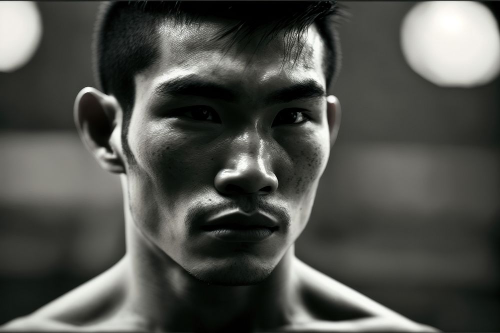 Muay thai fighter portrait photography adult. AI generated Image by rawpixel.