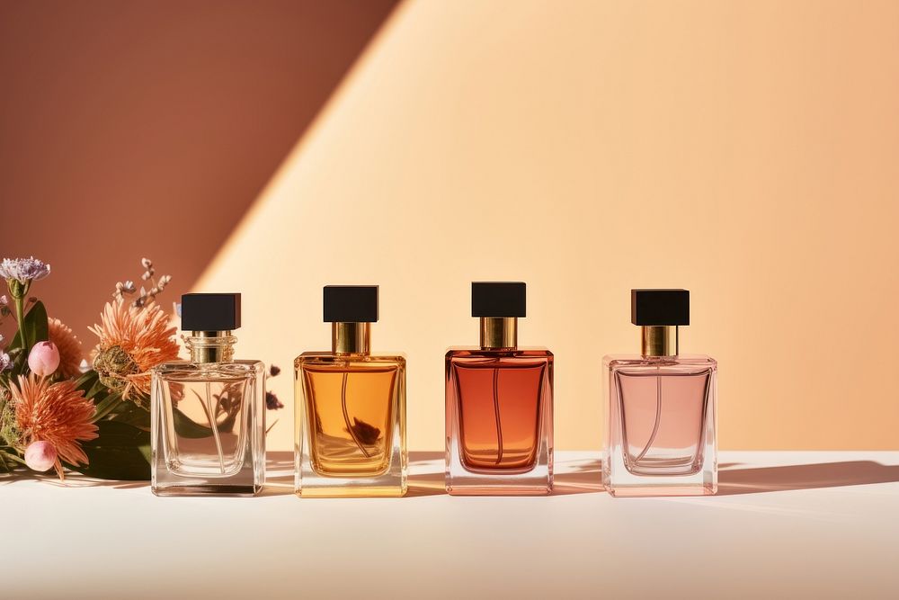 Perfume bottles cosmetics container variation. AI generated Image by rawpixel.