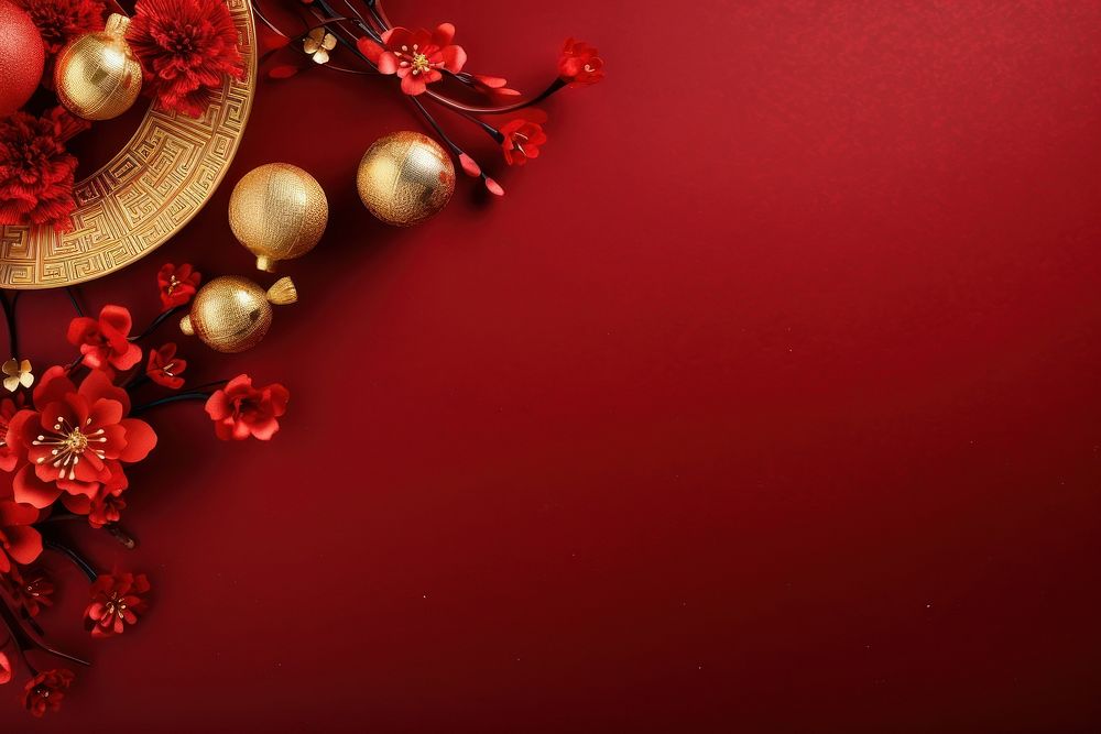 China new year backgrounds christmas celebration. AI generated Image by rawpixel.