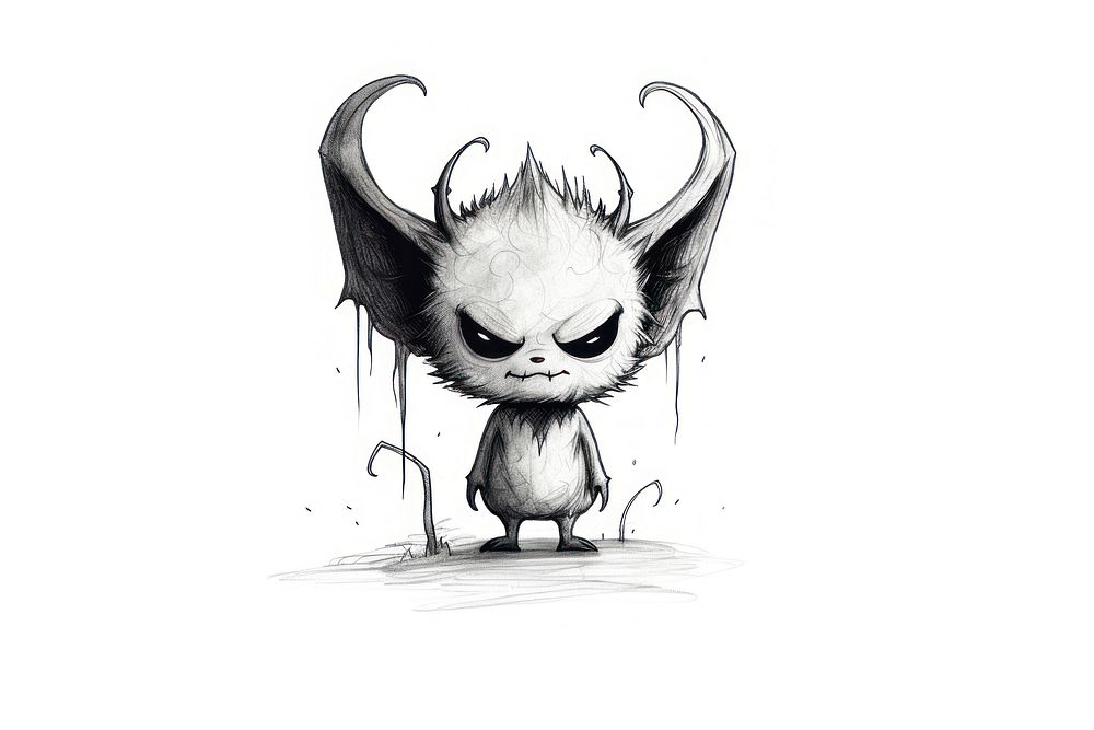 Devil drawing sketch representation. AI generated Image by rawpixel.