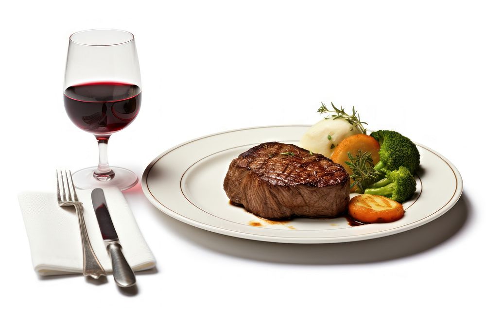 Dinner steak plate knife. AI generated Image by rawpixel.