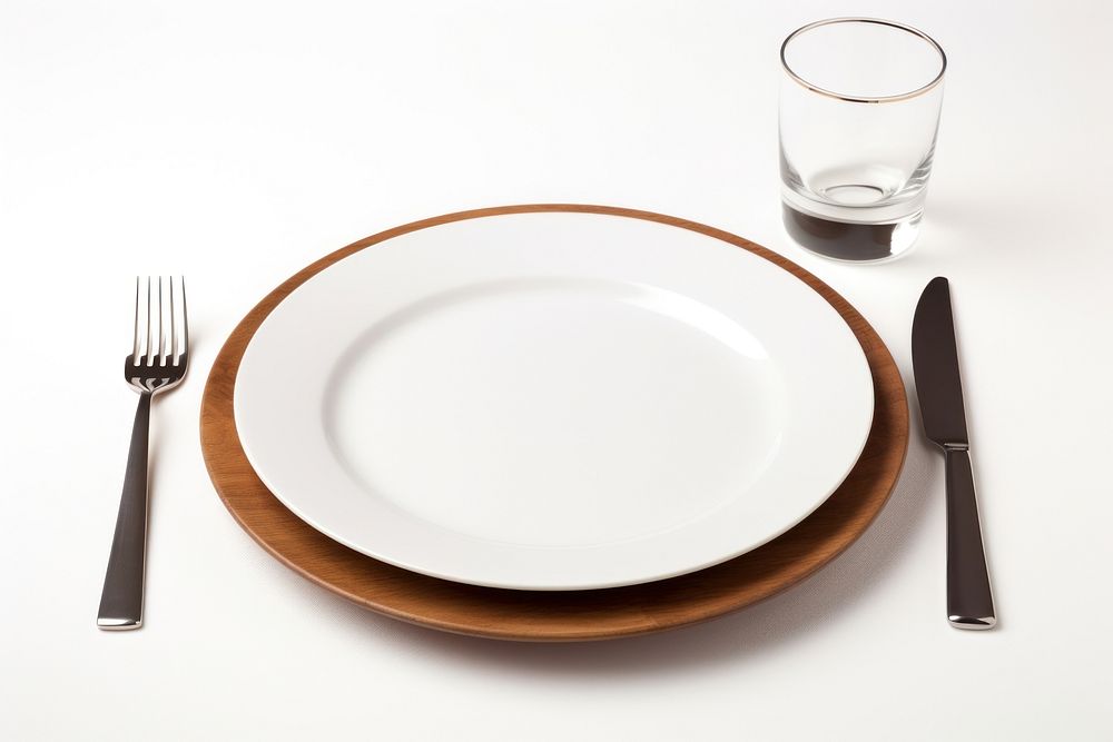 Dinner porcelain plate fork. AI generated Image by rawpixel.