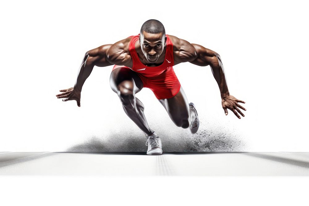 Running sports adult white background. AI generated Image by rawpixel.