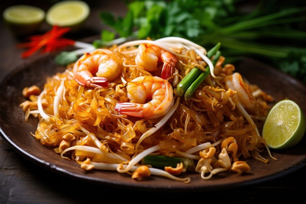 Thai food noodle vermicelli pasta. AI generated Image by rawpixel.