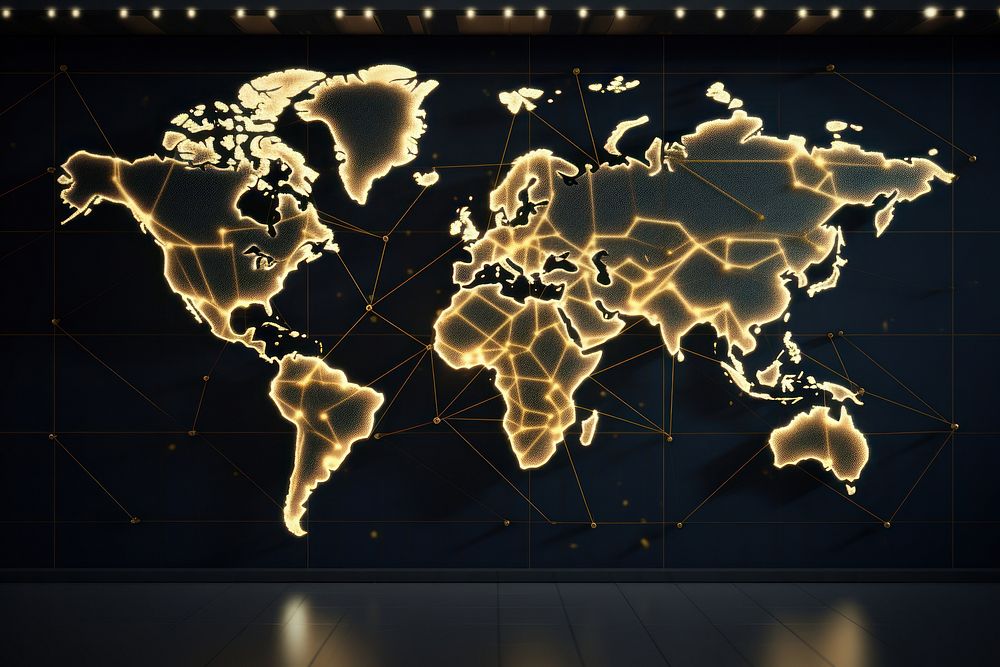 Map backgrounds world light. AI generated Image by rawpixel.