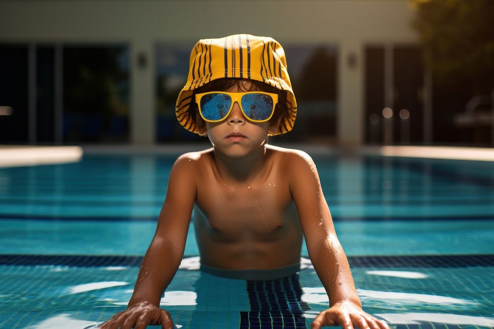 Swimming sunglasses recreation portrait. AI generated Image by rawpixel.