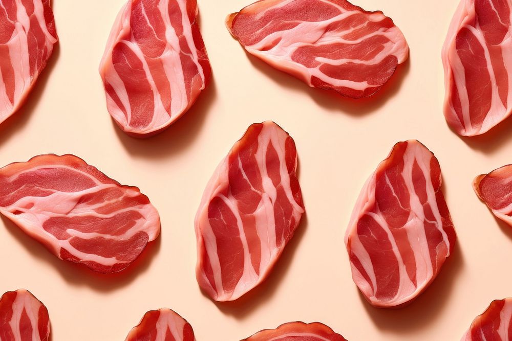 Pattern food meat backgrounds. AI generated Image by rawpixel.