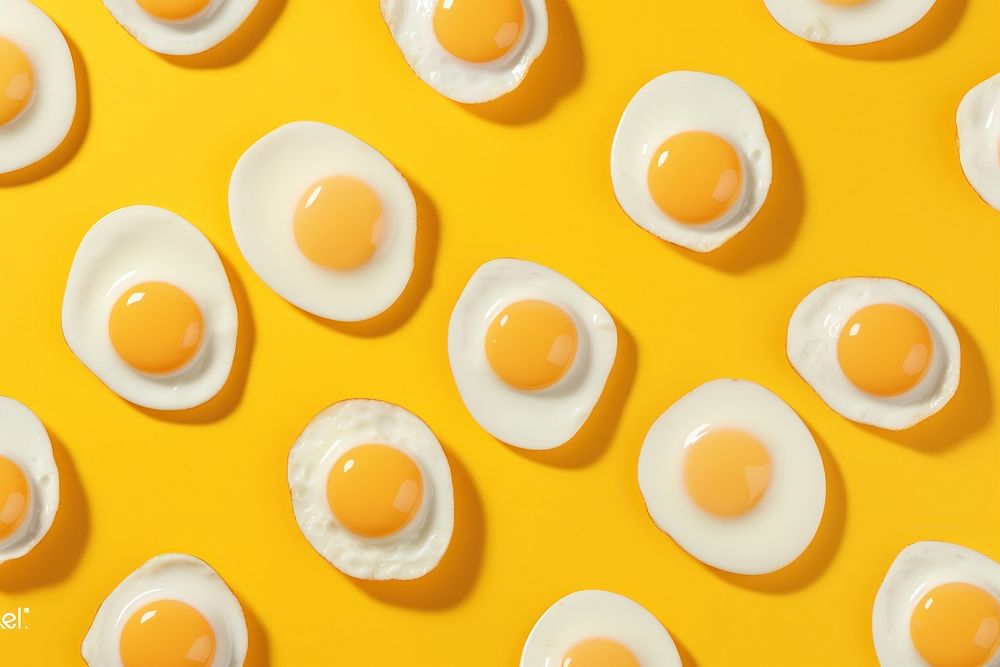 Pattern fried eggs food backgrounds. AI generated Image by rawpixel.