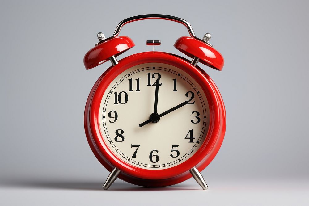 Clock red furniture deadline. AI generated Image by rawpixel.