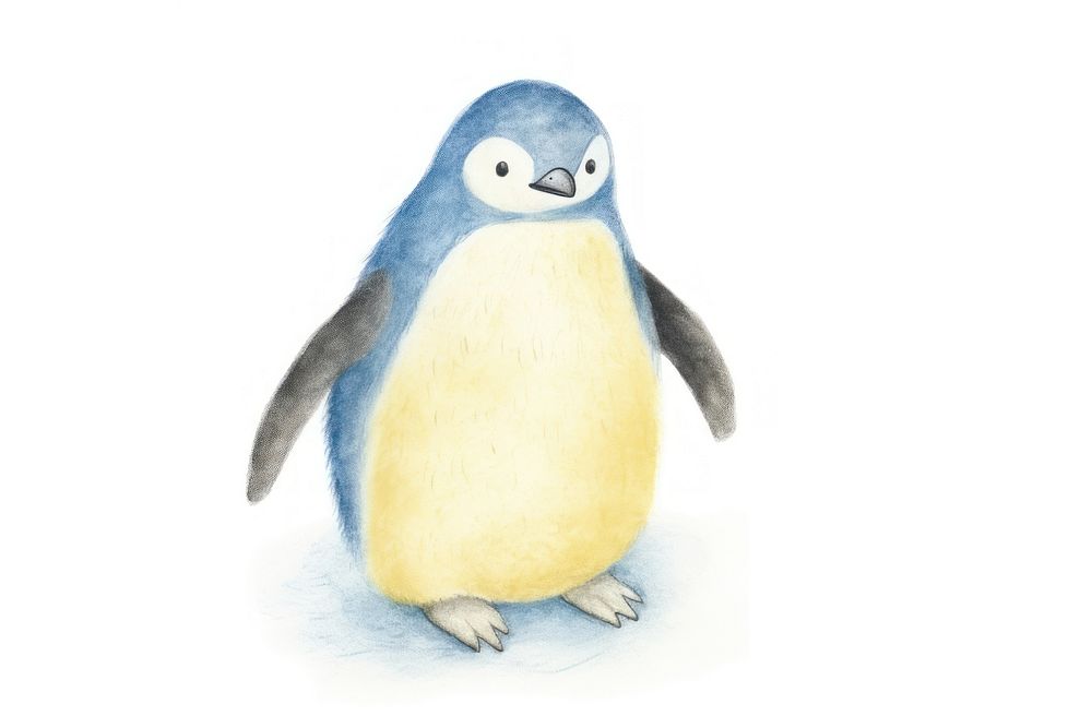 Cute penguin drawing animal bird. AI generated Image by rawpixel.
