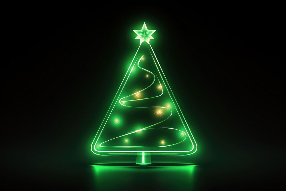 Christmas tree light night line. AI generated Image by rawpixel.