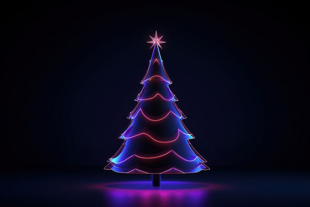 Christmas tree light illuminated celebration. AI generated Image by rawpixel.