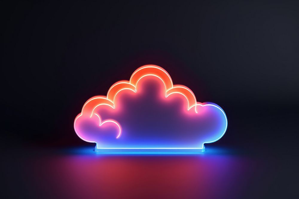 Cloud neon light illuminated. AI generated Image by rawpixel.