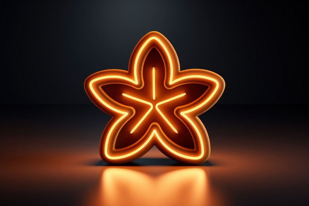 Ginger cookie light symbol neon. AI generated Image by rawpixel.