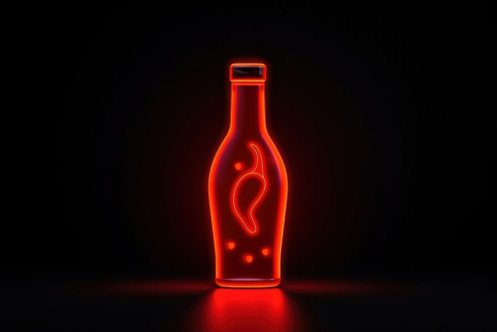 Hot sauce light bottle glass. AI generated Image by rawpixel.