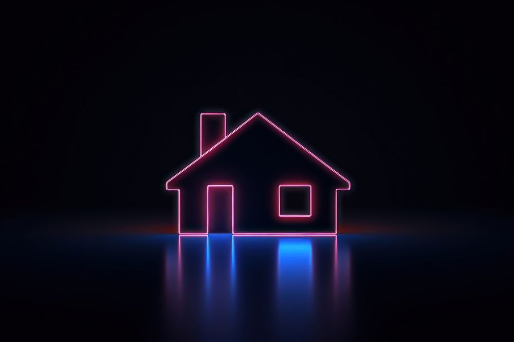 House light neon lighting. AI generated Image by rawpixel.