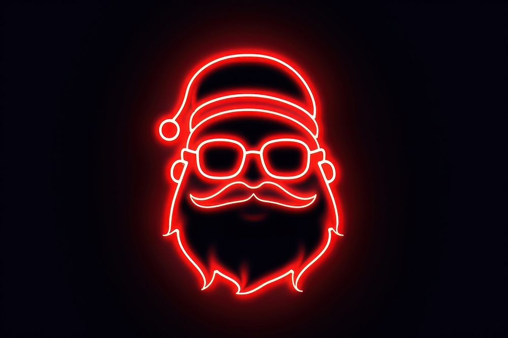 Santa claus light neon night. AI generated Image by rawpixel.