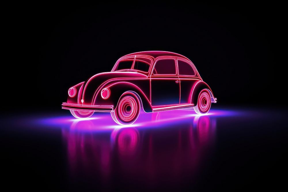 Toy car light neon vehicle. AI generated Image by rawpixel.