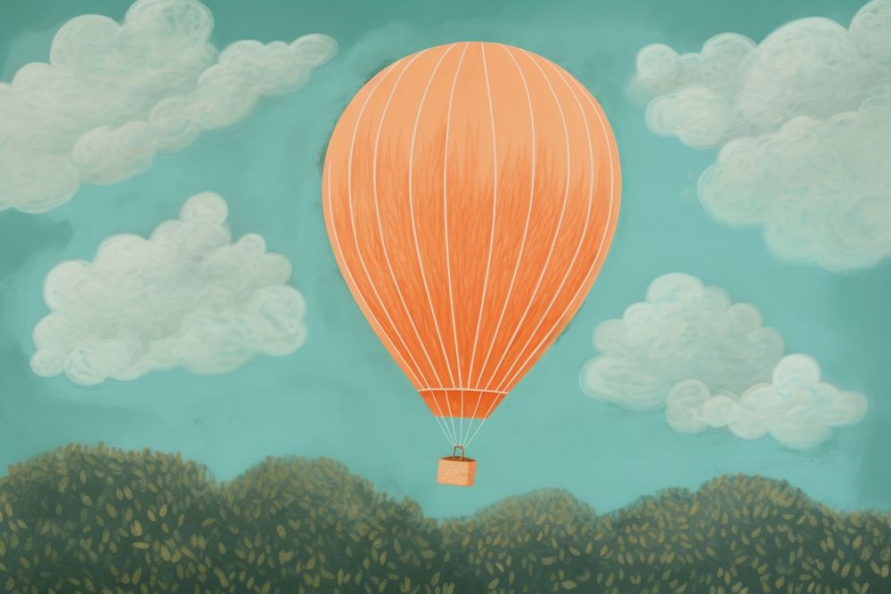 Air balloon aircraft vehicle transportation. AI generated Image by rawpixel.