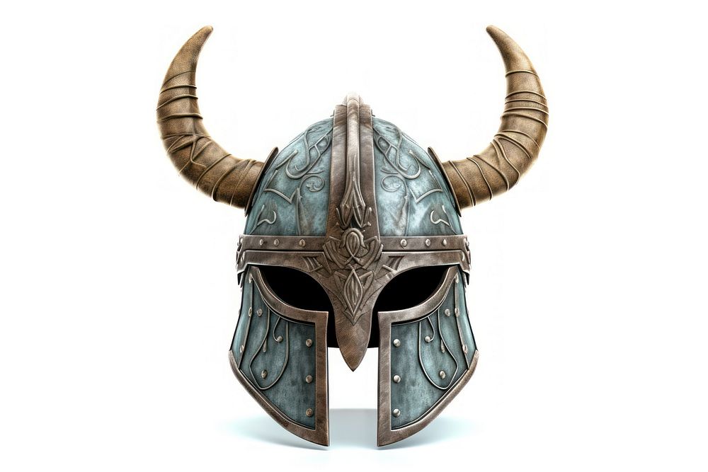 Helmet of Viking helmet sculpture headgear. AI generated Image by rawpixel.