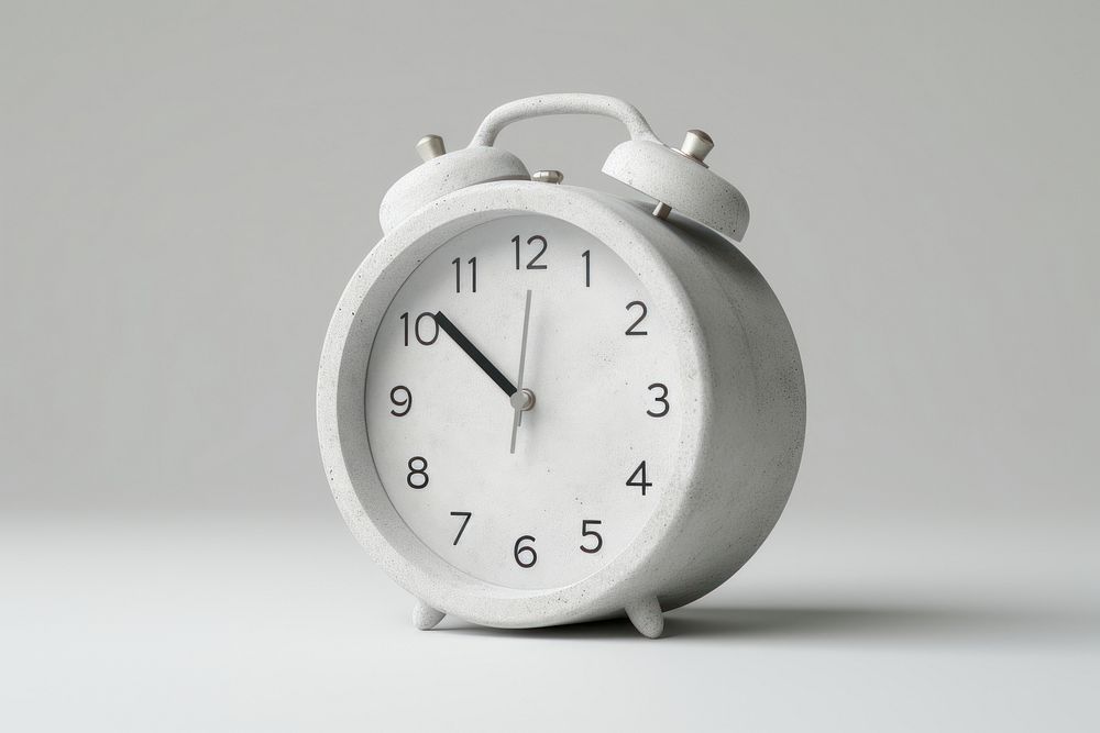 Alarm clock white wristwatch furniture. AI generated Image by rawpixel.