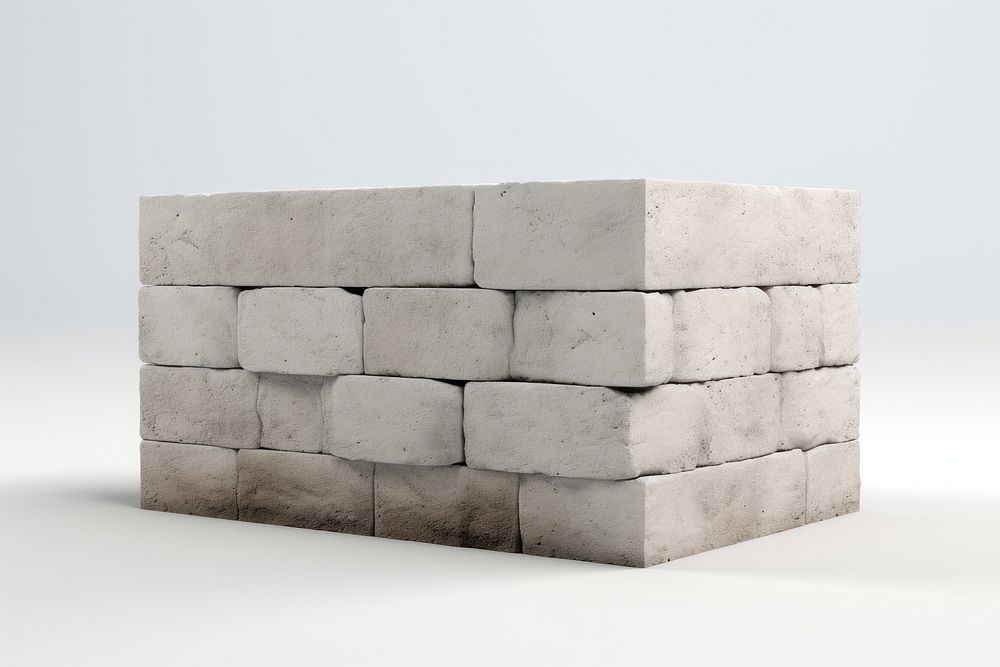 Brick concrete white background architecture. AI generated Image by rawpixel.