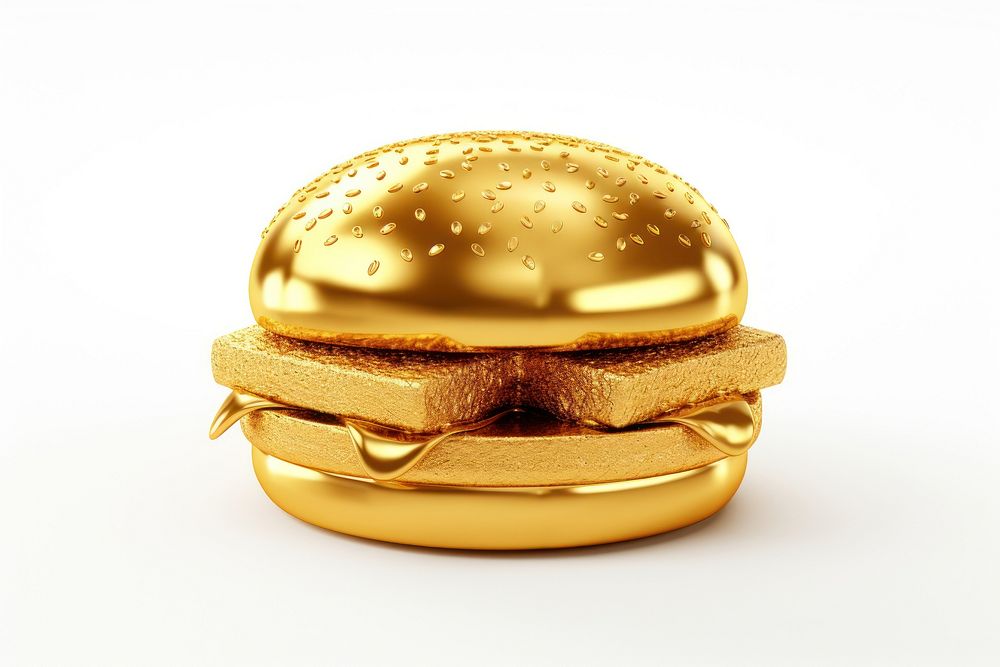 Hamburger gold jewelry locket. AI generated Image by rawpixel.