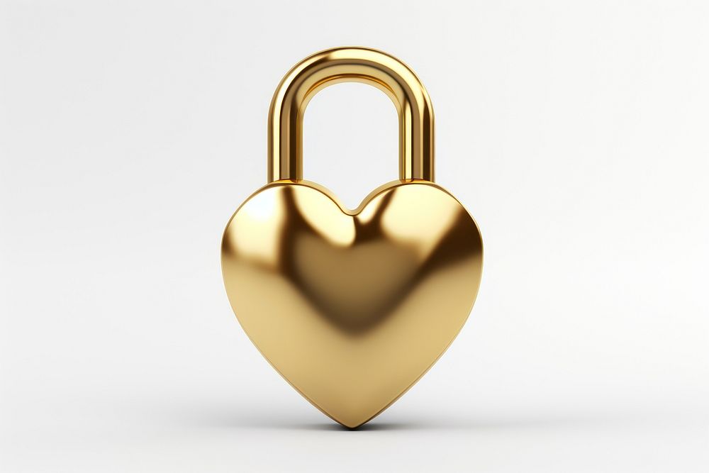 Heart padlock jewelry gold accessories. AI generated Image by rawpixel.