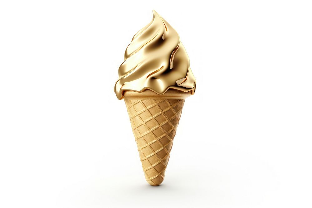 Icecream dessert food gold. AI generated Image by rawpixel.
