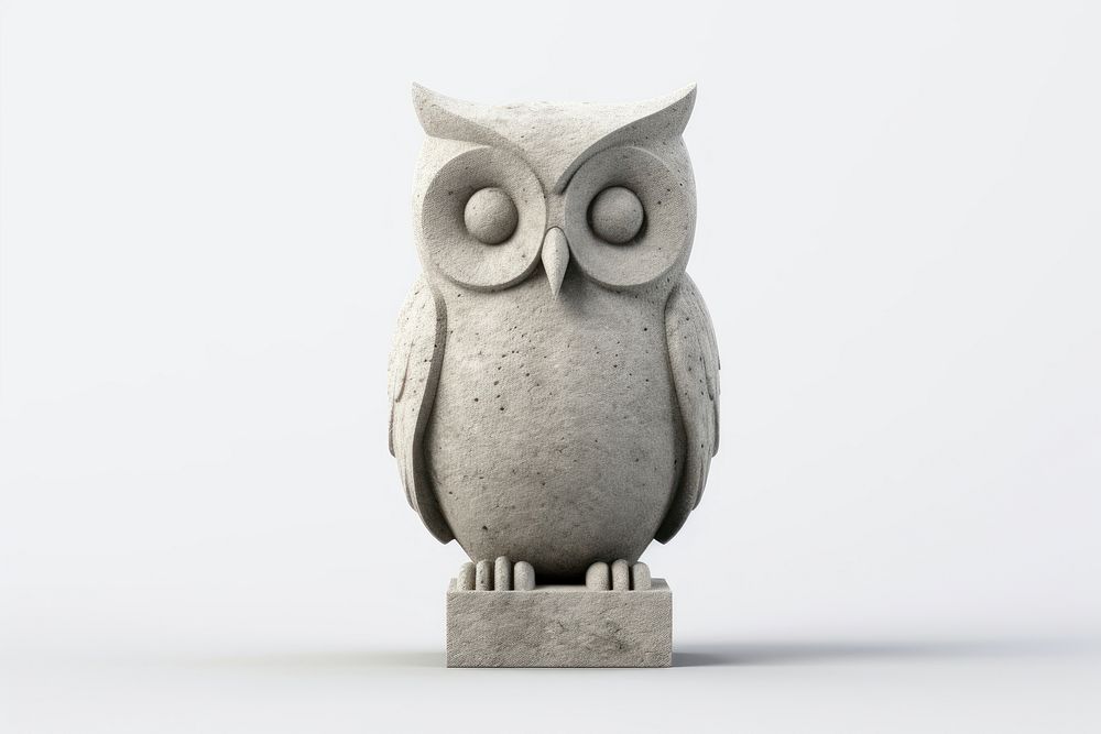 Owl owl sculpture wildlife. AI generated Image by rawpixel.