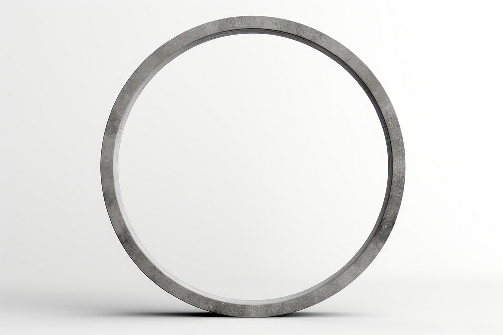 Thin hoop white background platinum circle. AI generated Image by rawpixel.