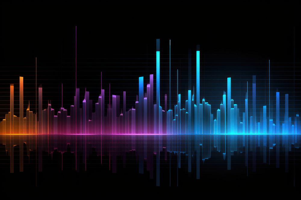 Music sound waves technology light neon. AI generated Image by rawpixel.