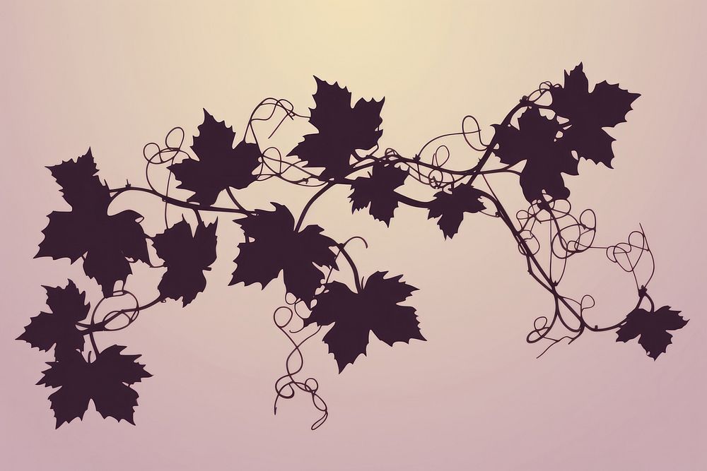Vine silhouette plant leaf pattern. AI generated Image by rawpixel.
