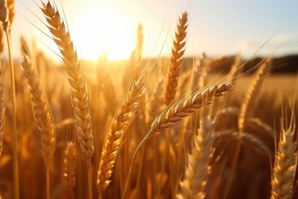 Wheat ripening field agriculture backgrounds outdoors. AI generated Image by rawpixel.