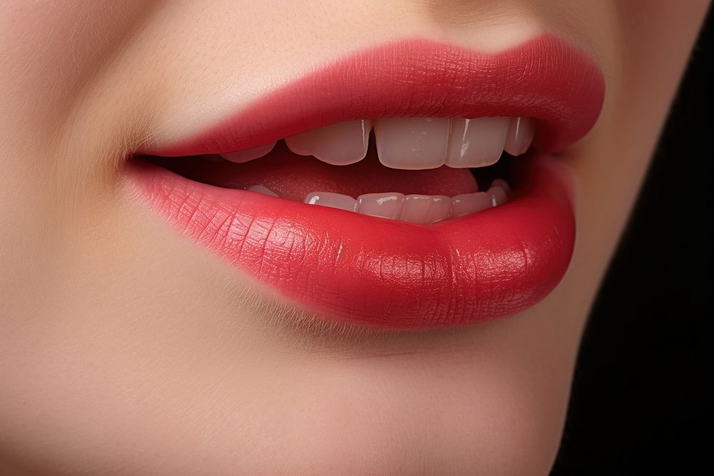 Mouth of model teeth perfection cosmetics. AI generated Image by rawpixel.