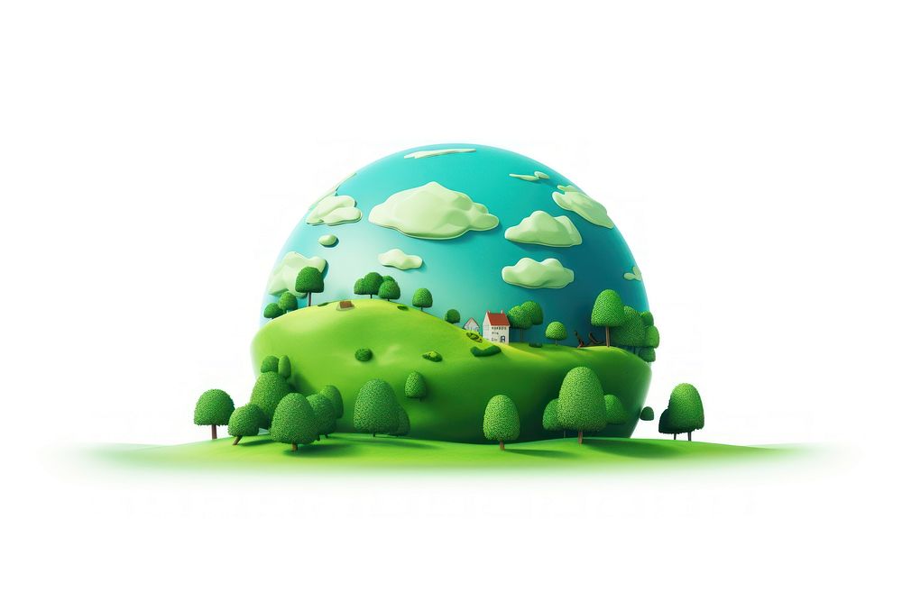 Green field covered the earth icon tranquility landscape outdoors. AI generated Image by rawpixel.