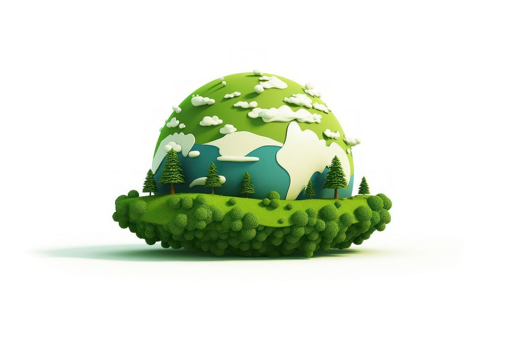 Green field covered the earth icon astronomy universe dessert. AI generated Image by rawpixel.