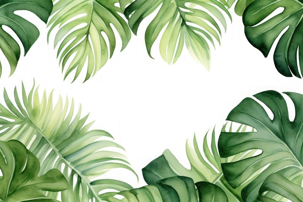 Monstera leaves nature outdoors plant. AI generated Image by rawpixel.