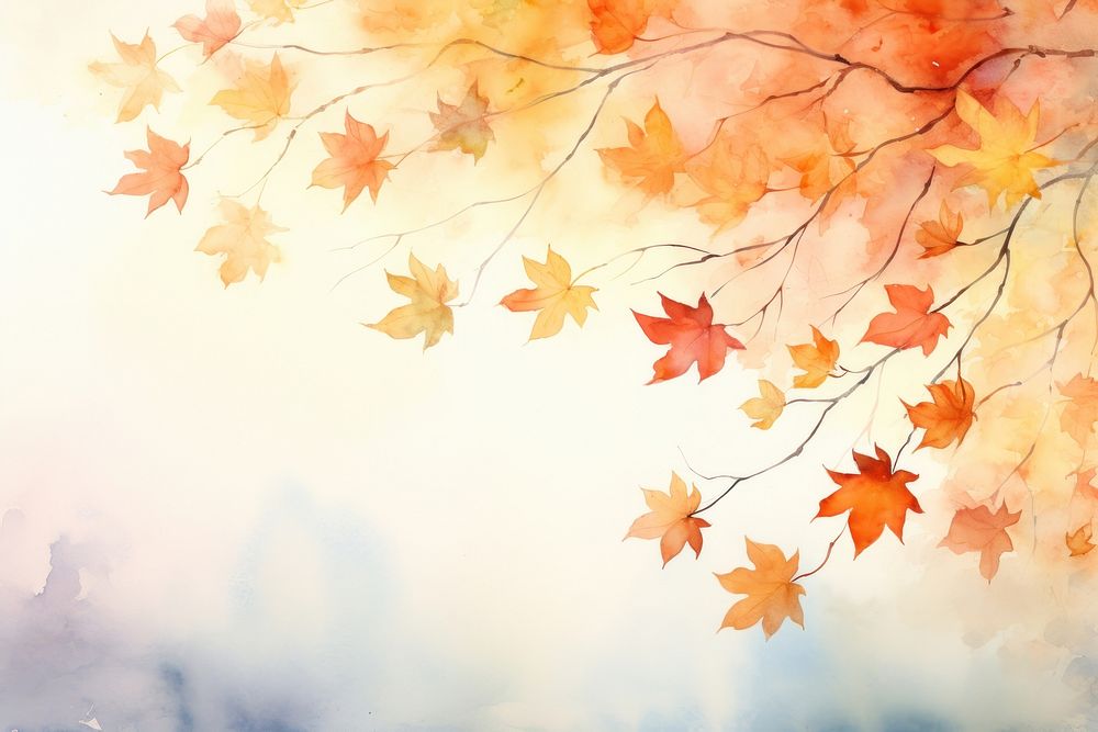 Autumn leaves backgrounds nature plant. AI generated Image by rawpixel.