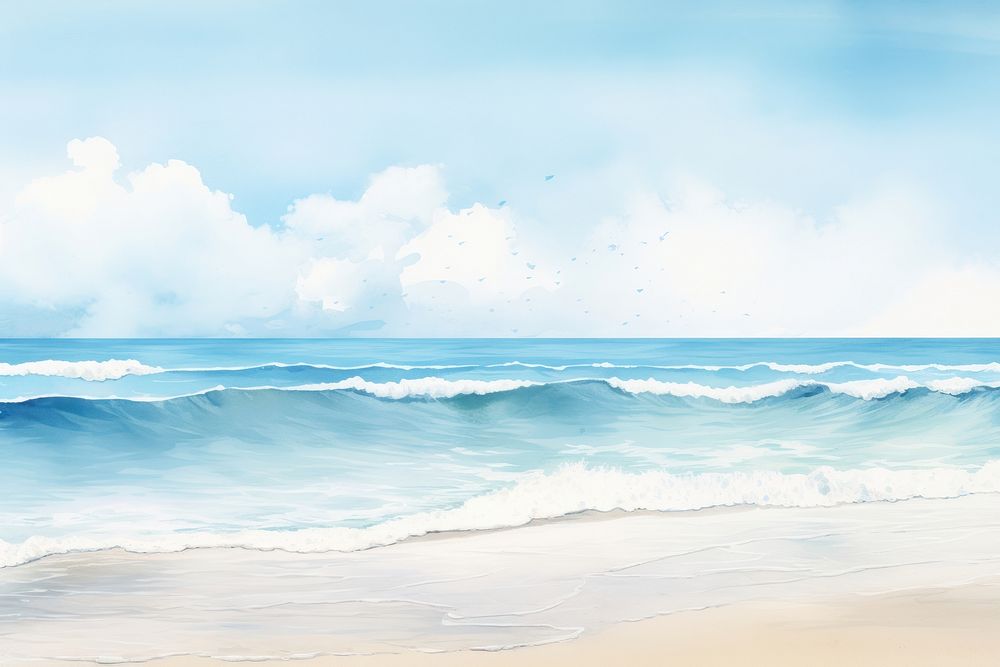 Beach nature landscape outdoors. AI generated Image by rawpixel.