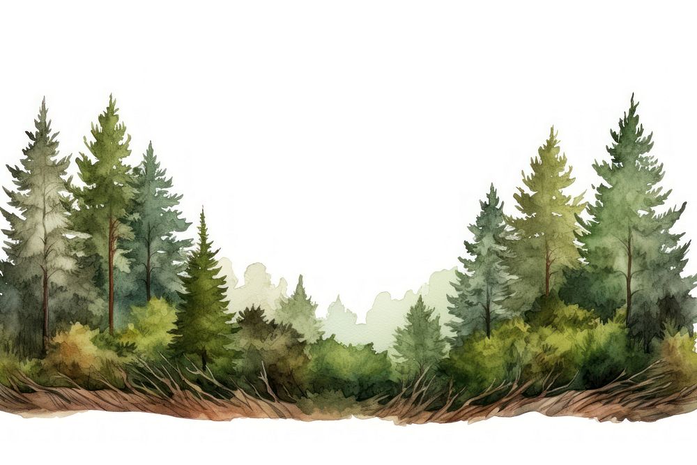 Forest landscape nature wilderness. AI generated Image by rawpixel.