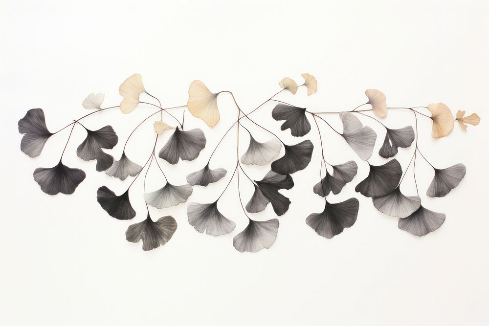 Black ginkgo leaves hanging nature plant. AI generated Image by rawpixel.