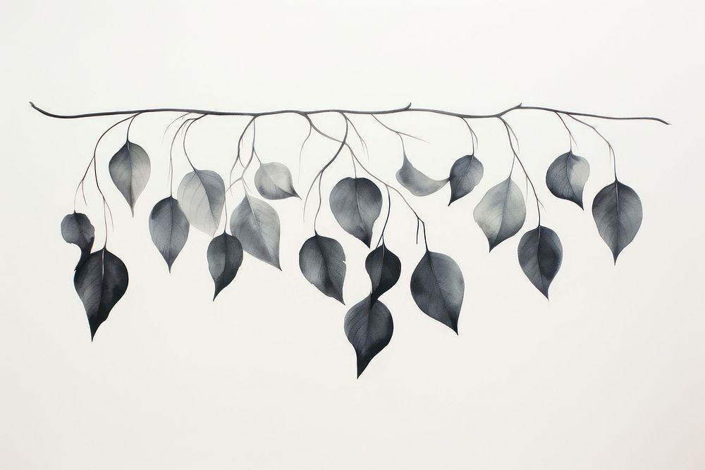 Black leaves hanging plant leaf. AI generated Image by rawpixel.