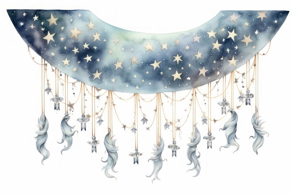 Moon and stars chandelier hanging space. AI generated Image by rawpixel.