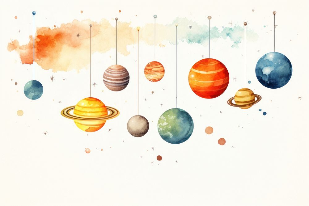 Solar system space universe hanging. AI generated Image by rawpixel.