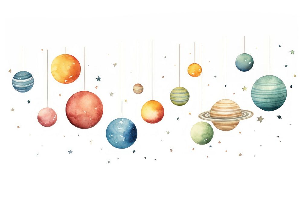 Solar system space hanging sphere. AI generated Image by rawpixel.